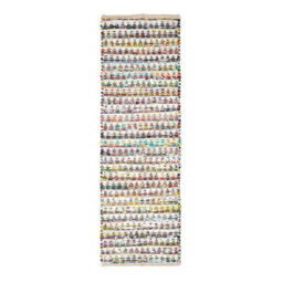 Homescapes Handwoven Multi Coloured 100% Cotton Diamond Chindi Rug, 66 X 200 Cm - thumbnail 2