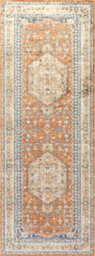 Livabliss Lillian-Washable Orange Brown Traditional Vintage Boho Living Dining Rug 80 X 220 Cm Easy Care, Non Shedding - thumbnail 1