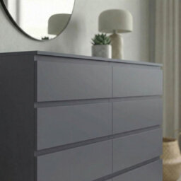 Fwstyle Carlton Dark Grey 8 Drawer Chest (H) 99Cm (W) 110Cm (D) 40Cm - thumbnail 8