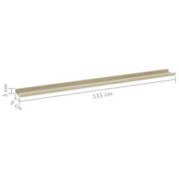 Berkfield Wall Shelves 2 Pcs White And Sonoma Oak 115X9X3 Cm - thumbnail 9