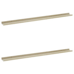 Berkfield Wall Shelves 2 Pcs White And Sonoma Oak 115X9X3 Cm - thumbnail 2