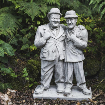 Laurel & Hardy Detailed Comical Garden Ornament - image 1