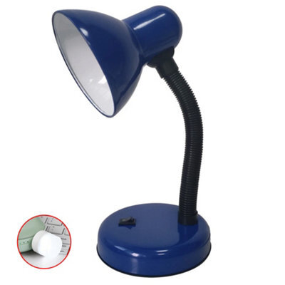 Led Desk Lamp Flexible Neck Table Reading Light With Bulb Home Office Study Work