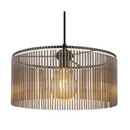 Luminosa Lighting Luminosa Leeds Cylindrical Pendant Ceiling Light Matt Black 1X E27 - thumbnail 3