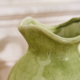 Dibor Sage Green And White Two Tone Table Decoration Pitcher Jug Flower Vase H27 X W19Cm - thumbnail 5