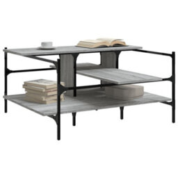 Walplus Coffee Table Grey Sonoma 100X100X48.5 Cm Engineered Wood - thumbnail 4