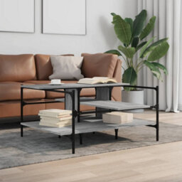 Walplus Coffee Table Grey Sonoma 100X100X48.5 Cm Engineered Wood - thumbnail 3