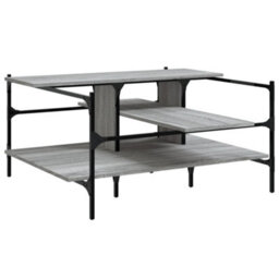 Walplus Coffee Table Grey Sonoma 100X100X48.5 Cm Engineered Wood - thumbnail 2