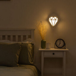 Valuelights Diamond Matte Black Ip64 Rated Bathroom Frosted Integrated Led Wall Light - thumbnail 2
