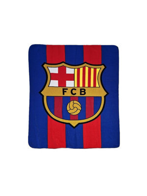 Fc Barcelona Stripe Fleece Blanket