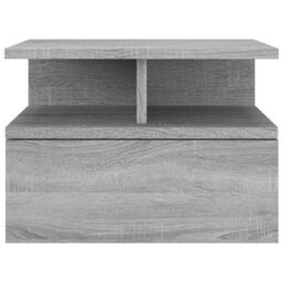 Berkfield Floating Nightstand 2 Pcs Grey Sonoma 40X31X27 Cm Engineered Wood - thumbnail 5