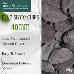 Fargro Home and Garden Fargro™ Home And Garden Decorative Blue Slate Chippings 40mm - 2 X 20Kg Bags For Borders, Ground Cover & Feature Landscaping - thumbnail 2