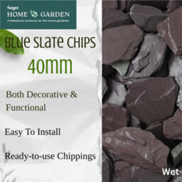 Fargro Home and Garden Fargro™ Home And Garden Decorative Blue Slate Chippings 40mm - 2 X 20Kg Bags For Borders, Ground Cover & Feature Landscaping - thumbnail 3