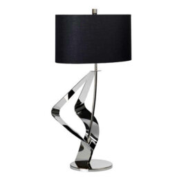 Elstead Lighting Ribbon 1Lt Table Lamp Finish: Polished Nickel Wired: 1X60W E27 220-240V 50Hz - thumbnail 5