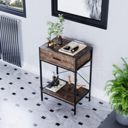 Lassic Vida Designs Brooklyn Dark Wood 1 Drawer Console Table With Undershelf - thumbnail 7
