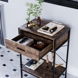 Lassic Vida Designs Brooklyn Dark Wood 1 Drawer Console Table With Undershelf - thumbnail 5