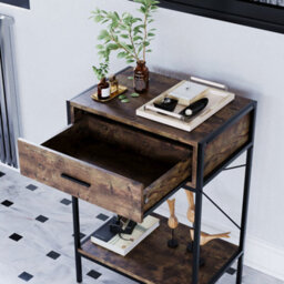 Lassic Vida Designs Brooklyn Dark Wood 1 Drawer Console Table With Undershelf - thumbnail 6