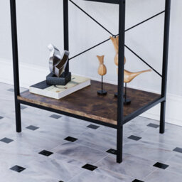 Lassic Vida Designs Brooklyn Dark Wood 1 Drawer Console Table With Undershelf - thumbnail 4