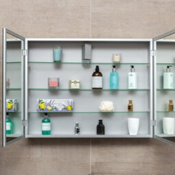 Plum&clay Marvel Bathroom Double Mirrored Wall Cabinet (H)703mm (W)900mm - thumbnail 8