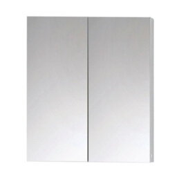 Plum&clay Marvel Bathroom Double Mirrored Wall Cabinet (H)703mm (W)900mm