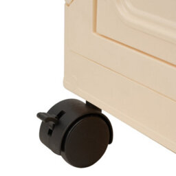 Darphe Cream Pp Foldable 4 Tier Rolling Plastic Storage Cabinet With Magnetic Doors - thumbnail 5