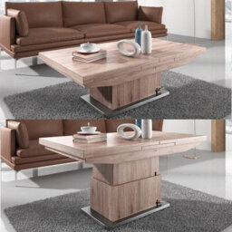 Furniture in Fashion Elgin Extending Wooden Coffee In To Dining Table In Sonoma Oak