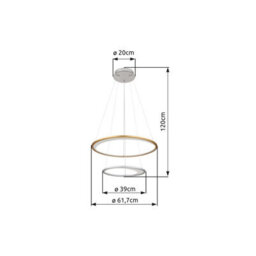 Luminosa Lighting Luminosa Umbra Pendant Ceiling Light Silver Colored 2X Led Dimmable 2700-6500K Remote Control Timer - thumbnail 9