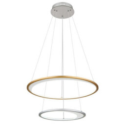 Luminosa Lighting Luminosa Umbra Pendant Ceiling Light Silver Colored 2X Led Dimmable 2700-6500K Remote Control Timer - thumbnail 5