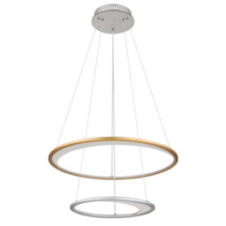 Luminosa Lighting Luminosa Umbra Pendant Ceiling Light Silver Colored 2X Led Dimmable 2700-6500K Remote Control Timer - thumbnail 2