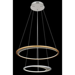 Luminosa Lighting Luminosa Umbra Pendant Ceiling Light Silver Colored 2X Led Dimmable 2700-6500K Remote Control Timer - thumbnail 3