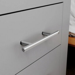 Grey Mdf Bedside Table Nightstand Chest Of 2 Drawers Storage Cabinet - thumbnail 4