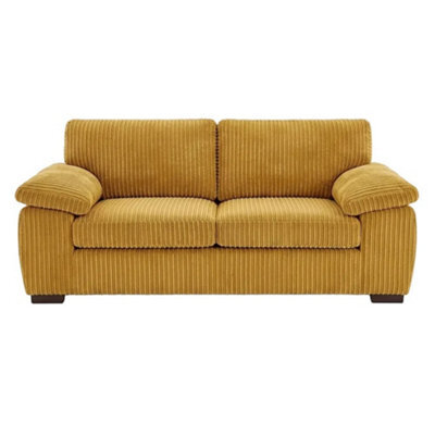 BlissFurniture Ltd Amalfi 2 Seater Sofa In Mustard Fabric Sofa With Foam Seating & Modern Design