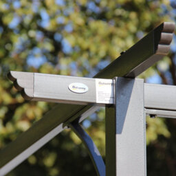 Outsunny 3.5X3.5M Pergola Metal Gazebo Backyard Porch Awning Retractable Canopy - thumbnail 8