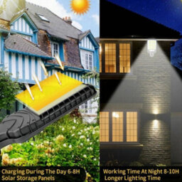 4 Pack Solar Led Pir Motion Sensor Wall Lights With Remote - thumbnail 3