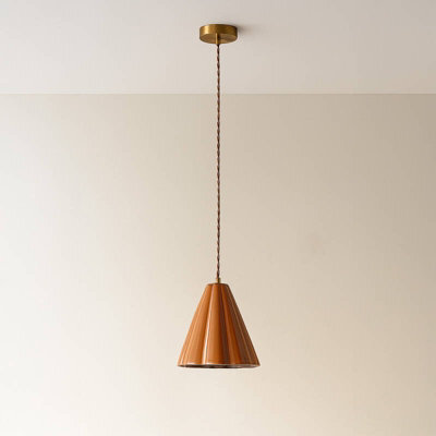 Edit Iris Ceramic Ceiling Pendant Light Terracota - image 1