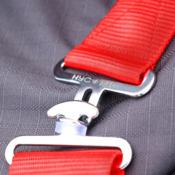 "Hyconic Combi Combo Neck 200G Horse Turnout Rug Charcoal/red (5 3"")" - thumbnail 2