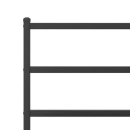 Berkfield Metal Bed Frame Without Mattress With Headboard Black 150X200Cm - thumbnail 8
