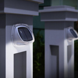 Taylor & Brown 2 Pack Solar Fence Lights, 8 Led Decorative Wireless Garden Solar Lights Weatherproof Outdoor Fence Lamps