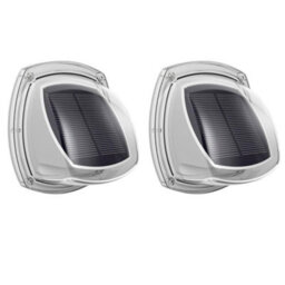 Taylor & Brown 2 Pack Solar Fence Lights, 8 Led Decorative Wireless Garden Solar Lights Weatherproof Outdoor Fence Lamps - thumbnail 2