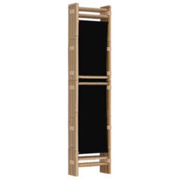 Berkfield Folding 4-Panel Room Divider 160 Cm Bamboo And Canvas - thumbnail 6