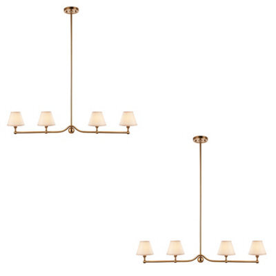 Loops Stylish 2 Pack Vintage Pendant Lights With Aged Brass Finish - image 1