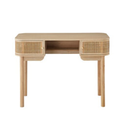 Nordlys 2-Door Wood And Rattan Desk Classic Style Bedroom - thumbnail 7