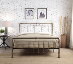 Save On Goods UK 5Ft King Size Retro Bed Frame Bronze,metal Pipe,tube Design.rustic,scaffold Style. - thumbnail 2