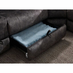 Xample Vegas Grey Fabric Power Reclining Sectional Sofa, 2 Power Recliners, Storage Drawers, Usb-A&usb-C Ports, Cupholders,reading Lights - thumbnail 6