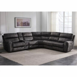 Xample Vegas Grey Fabric Power Reclining Sectional Sofa, 2 Power Recliners, Storage Drawers, Usb-A&usb-C Ports, Cupholders,reading Lights - thumbnail 3