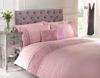Rapport Limoges Raised Roses Floral Duvet Cover Set