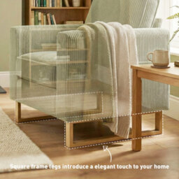 Homcom Armchair With Metal Legs And Spring Dark Green - thumbnail 6