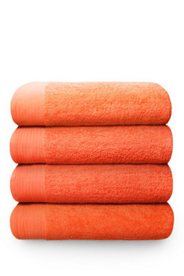 Rapport Home Chatsworth Pure Cotton Super Sheet Towel Tangerine