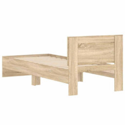 Vidaxl Bed Frame Without Mattress With Headboard Sonoma Oak 90X190 Cm Single - thumbnail 7
