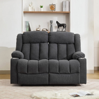 Sheridan 2 Seat Recliner Sofa With Cup Holders - Cream - image 1